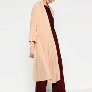 Zara peach pleated kimono